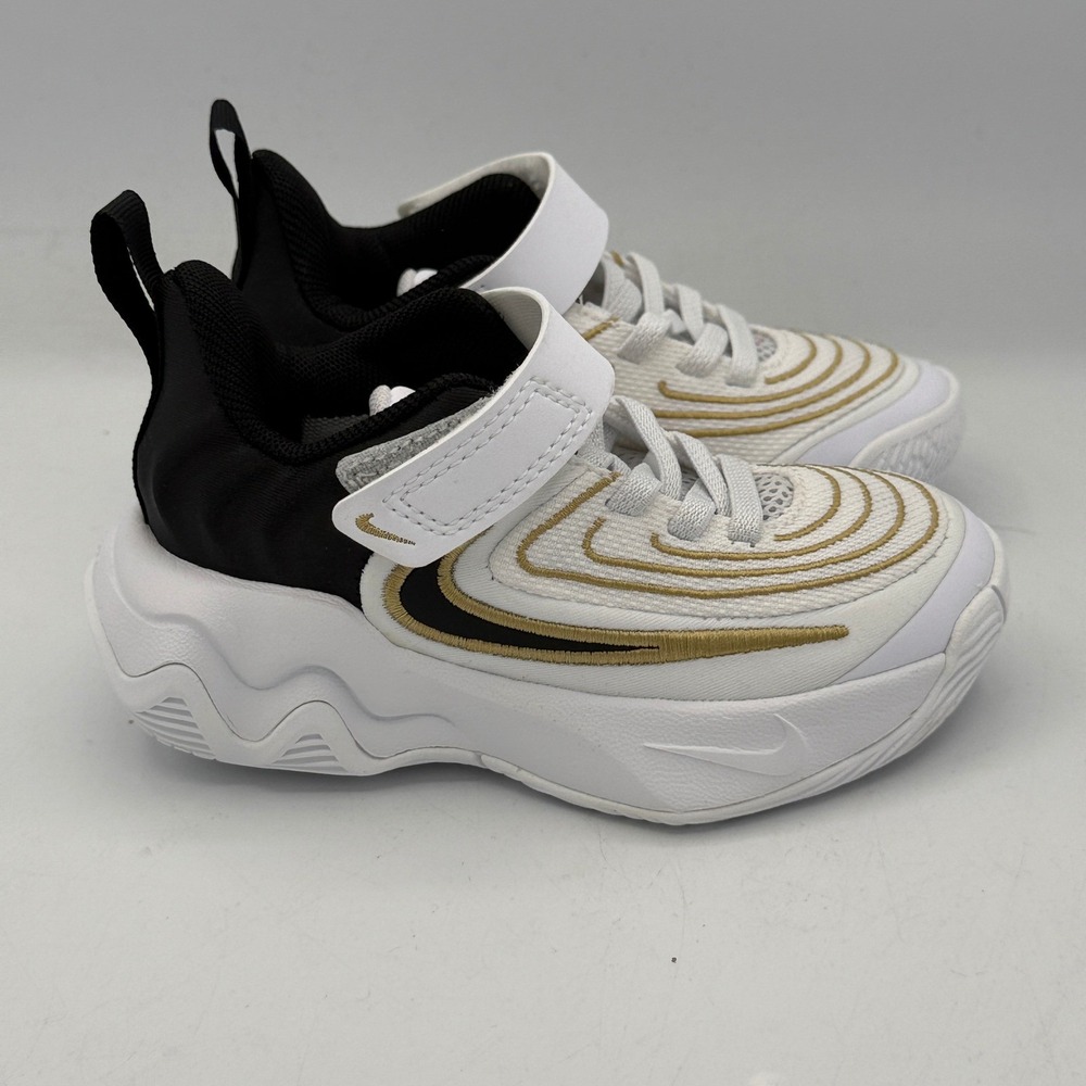 Nike Giannis Immortality 4 Basketball Shoes Kids 8c White Gold Gym FZ6733-100